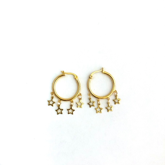 Mini Star Hoops - Picture 3 of 4